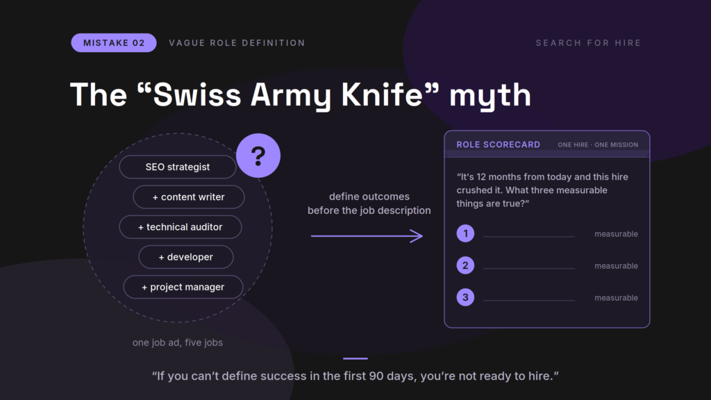 mistake 2 swiss army knife role sfh 1